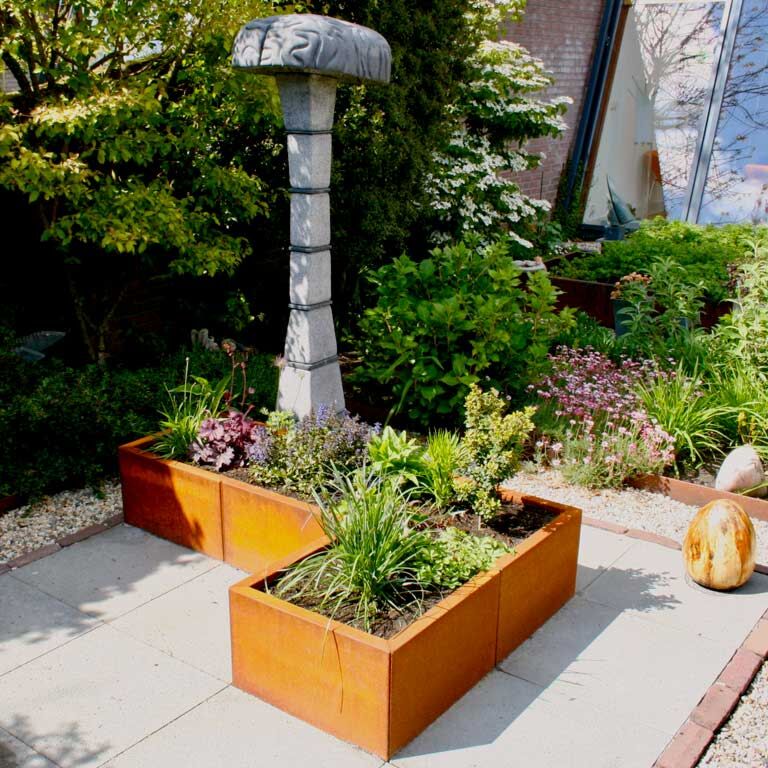Jardinieră din oțel corten Kansas 50