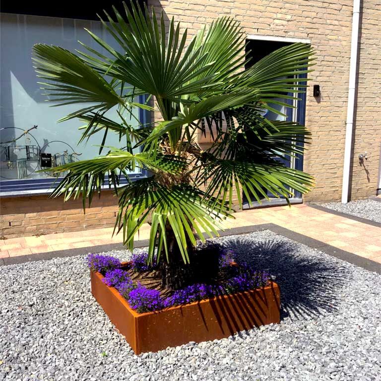 Jardinieră din oțel corten Miami 100 x 100 cm