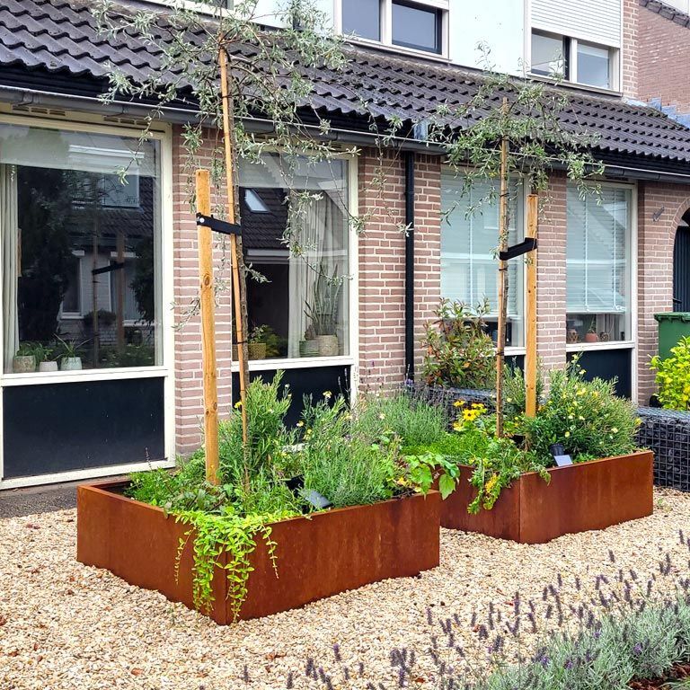 Jardinieră din oțel corten Miami 120 x 120 cm