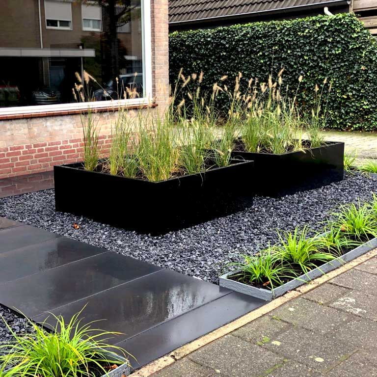 Jardinieră din oțel acoperit cu pulbere Miami 120 x 120 cm