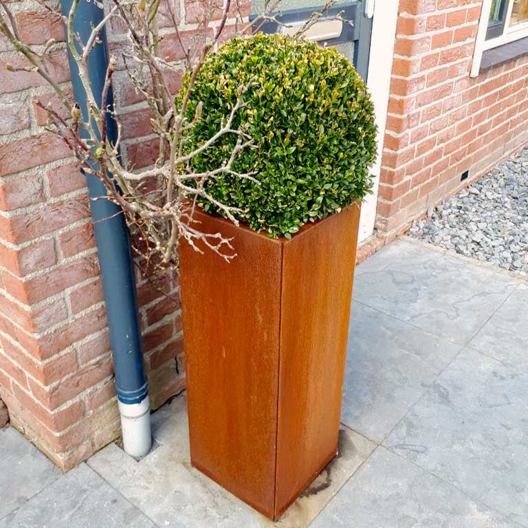 Jardinieră din oțel corten Miami 30 x 30 cm