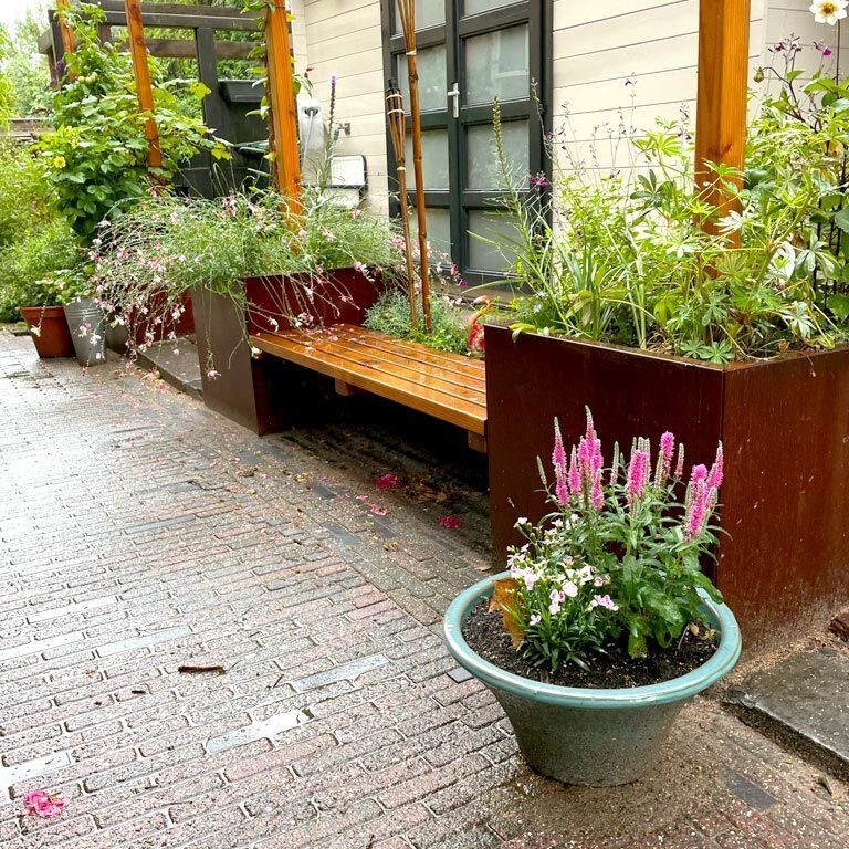Jardinieră din oțel corten Miami 70 x 70 cm