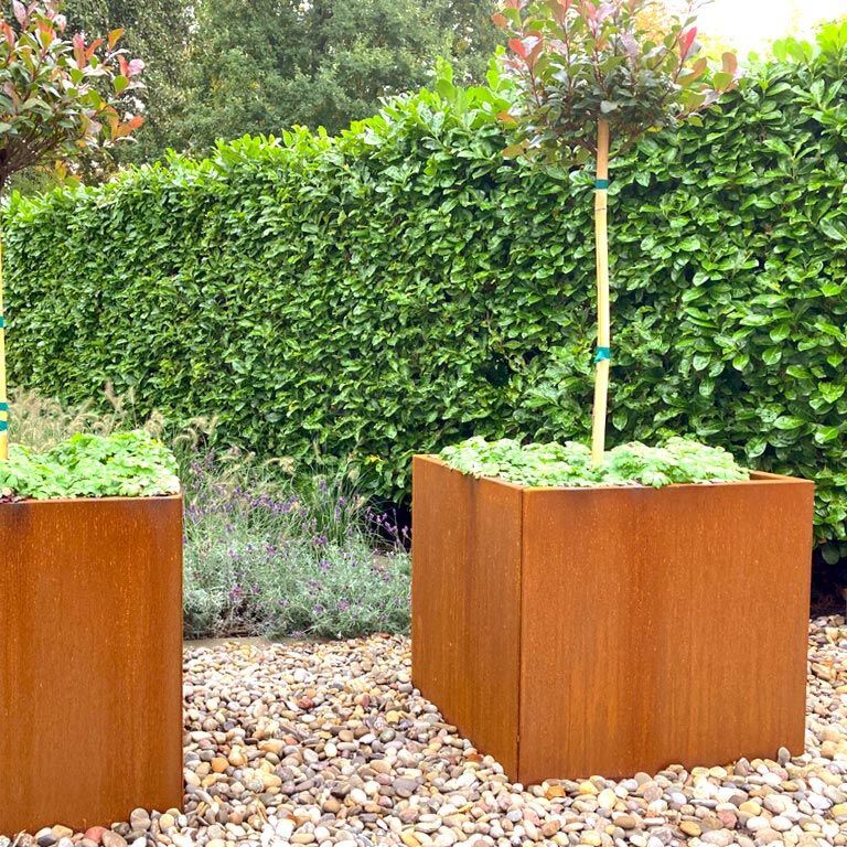 Jardinieră din oțel corten Miami 70 x 70 cm