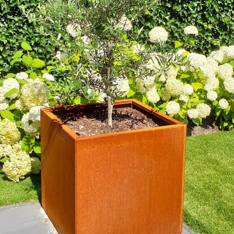 Jardinieră din oțel corten Miami 70 x 70 cm