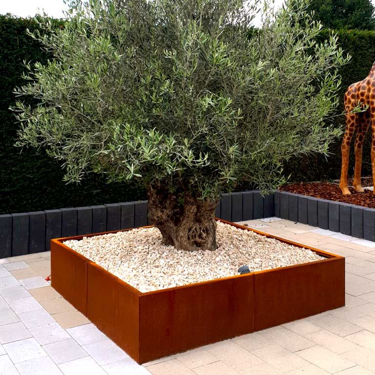 Jardinieră din oțel corten Miami xxl 160 x 160 cm