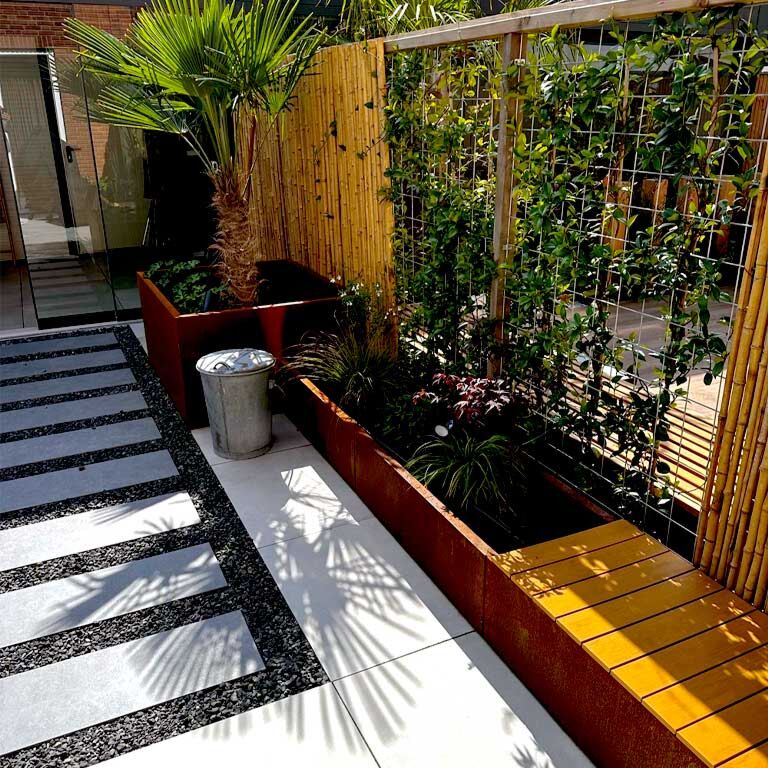 Jardinieră din oțel corten Texas xxl 500 x 50 cm