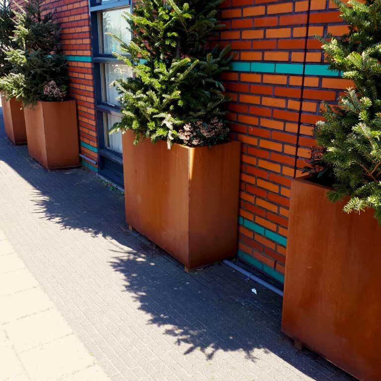 Jardinieră din oțel corten Texas 30 x 100 cm