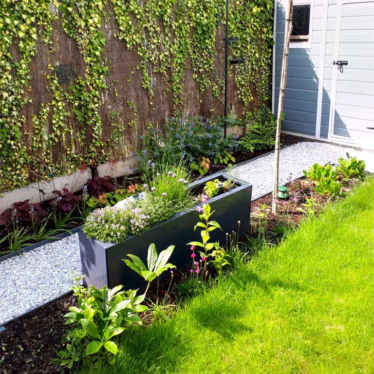 Jardinieră din oțel acoperit cu pulbere Texas 30 x 120 cm
