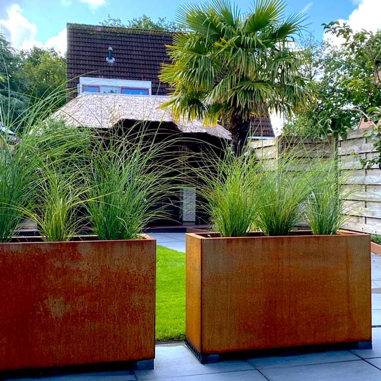 Jardinieră din oțel corten Texas 40 x 100 cm