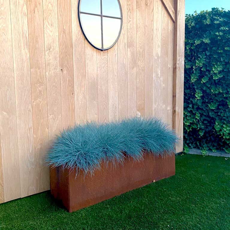 Jardinieră din oțel corten Texas 40 x 120 cm