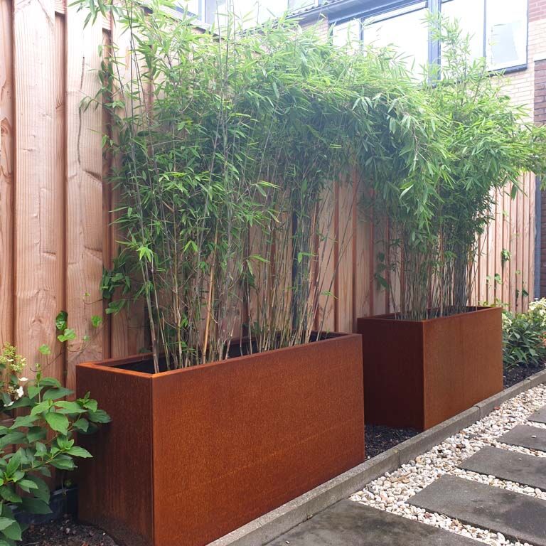 Jardinieră din oțel corten Texas 40 x 120 cm