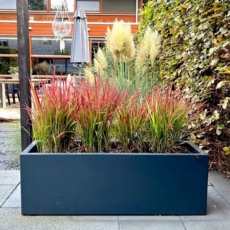 Jardinieră din oțel acoperit cu pulbere Texas 40 x 80 cm
