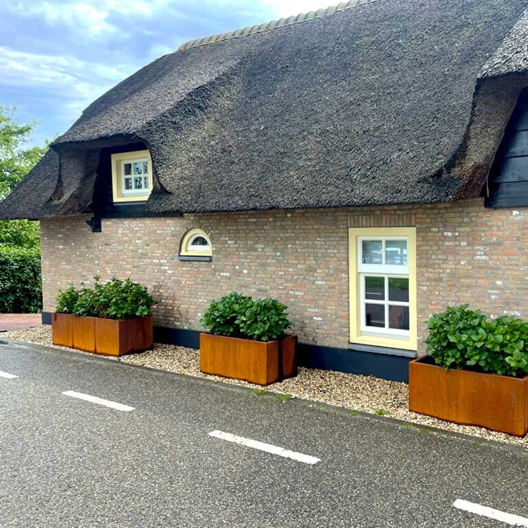 Jardinieră din oțel corten Texas 50 x 100 cm