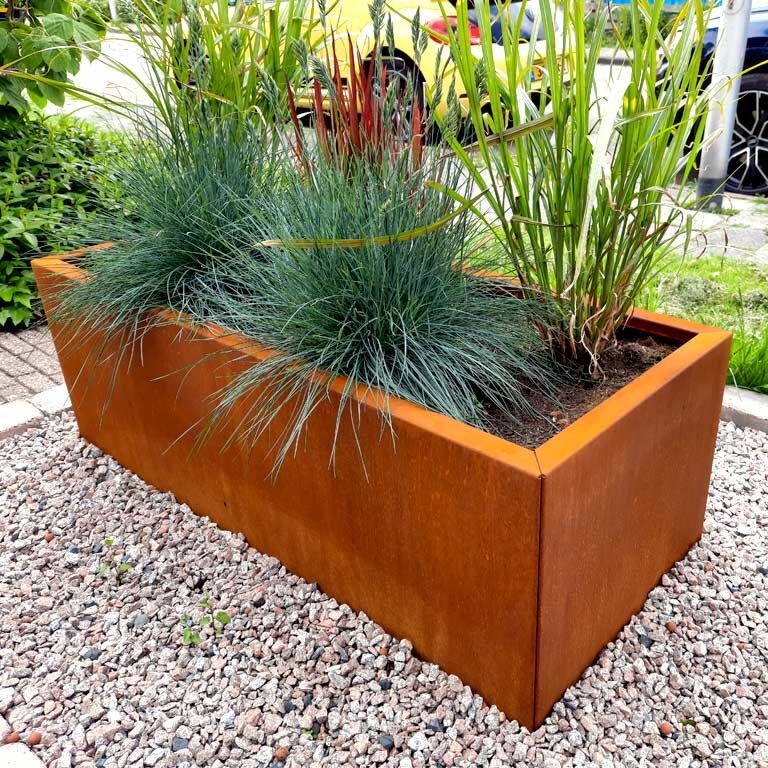 Jardinieră din oțel corten Texas 50 x 120 cm