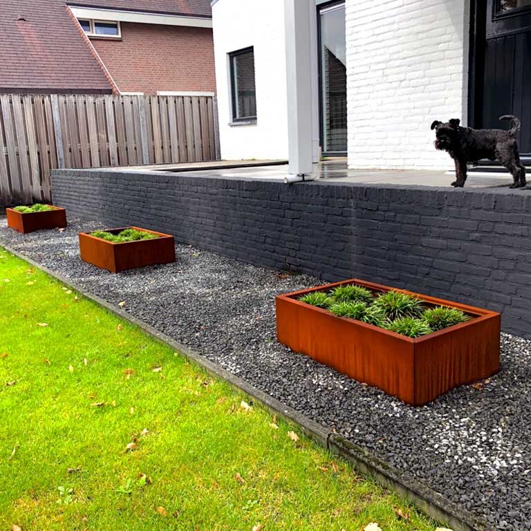 Jardinieră din oțel corten Texas 60 x 100 cm