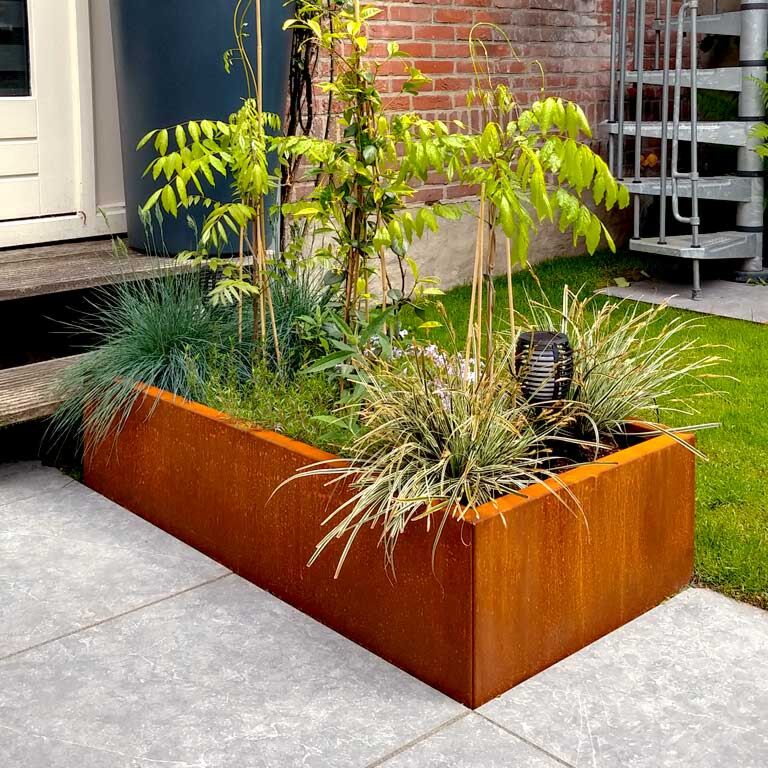 Jardinieră din oțel corten Texas 60 x 120 cm
