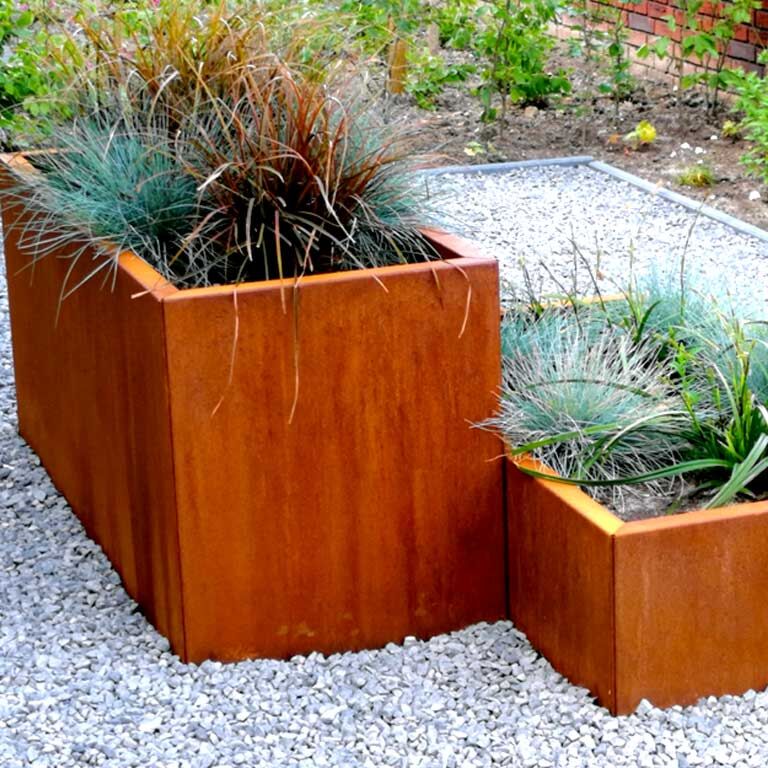 Jardinieră din oțel corten Texas 30 x 50 cm