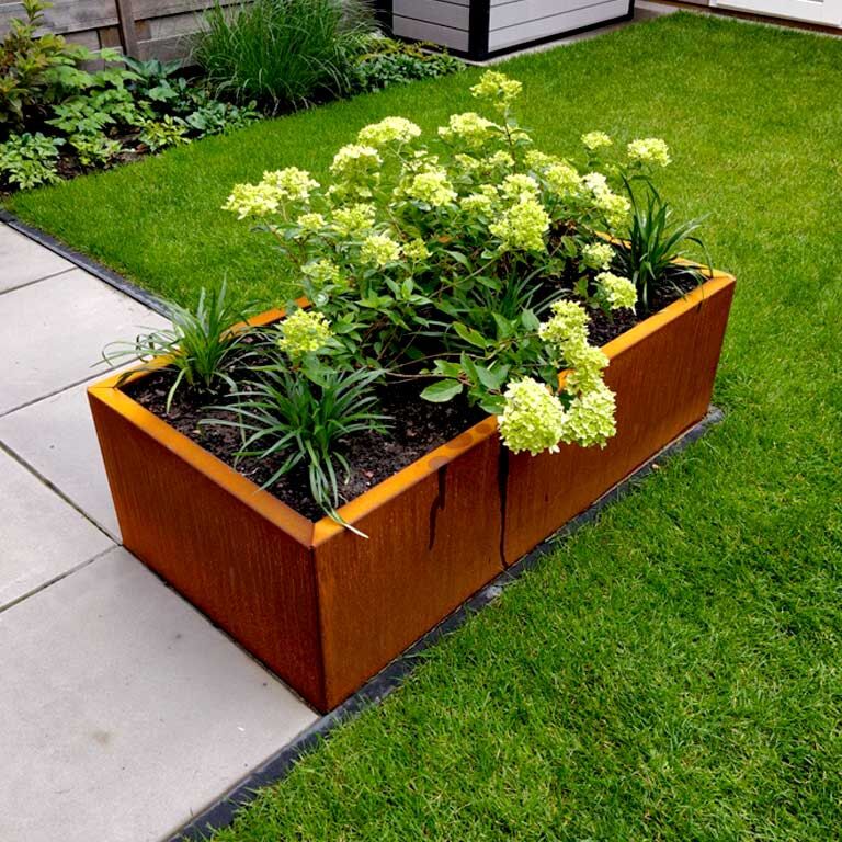 Jardinieră din oțel corten Texas 60 x 120 cm