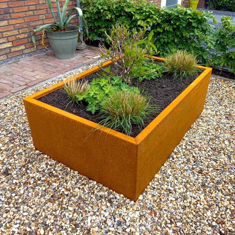 Jardinieră din oțel corten Texas 80 x 120 cm