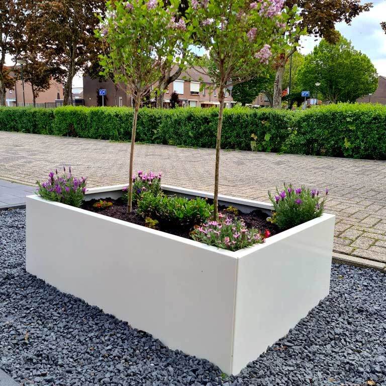 Jardinieră din oțel acoperit cu pulbere Texas 80 x 120 cm