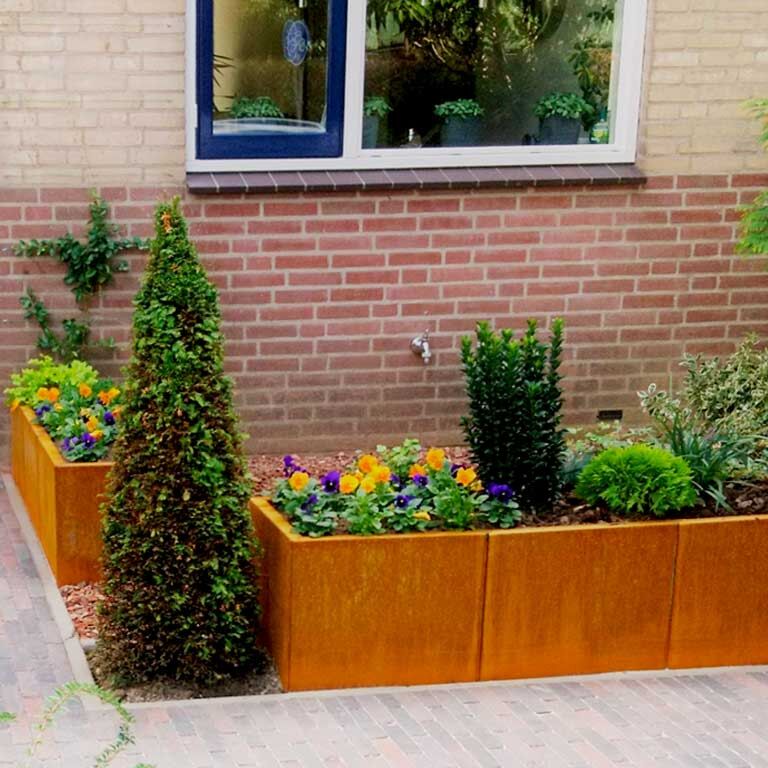 Jardinieră din oțel corten Texas xxl 150 x 50 cm