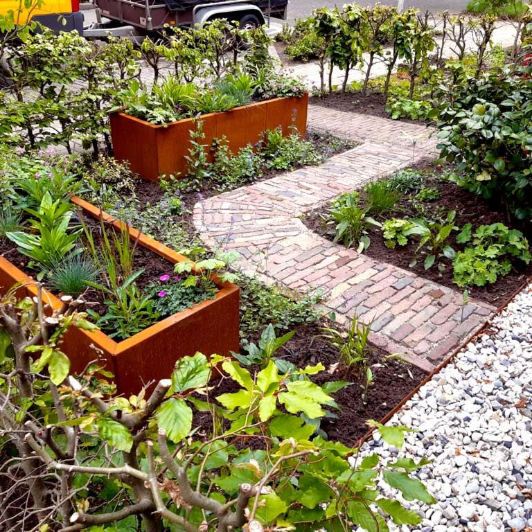Jardinieră din oțel corten Texas xxl 150 x 50 cm