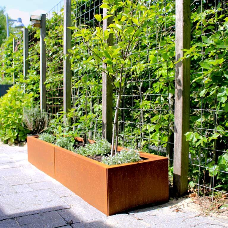 Jardinieră din oțel corten Texas xxl 160 x 40 cm