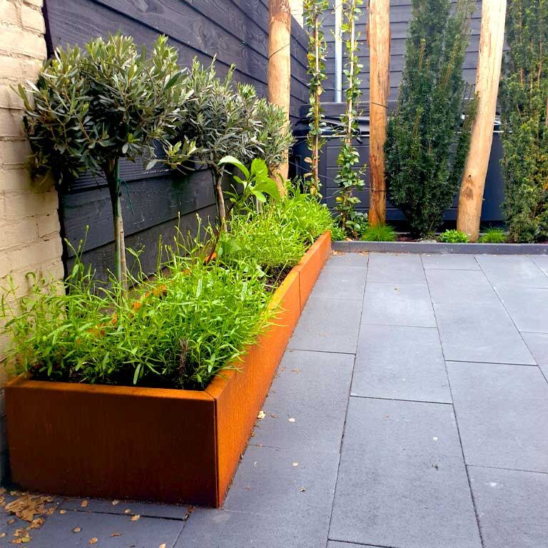Jardinieră din oțel corten Texas xxl 200 x 100 cm