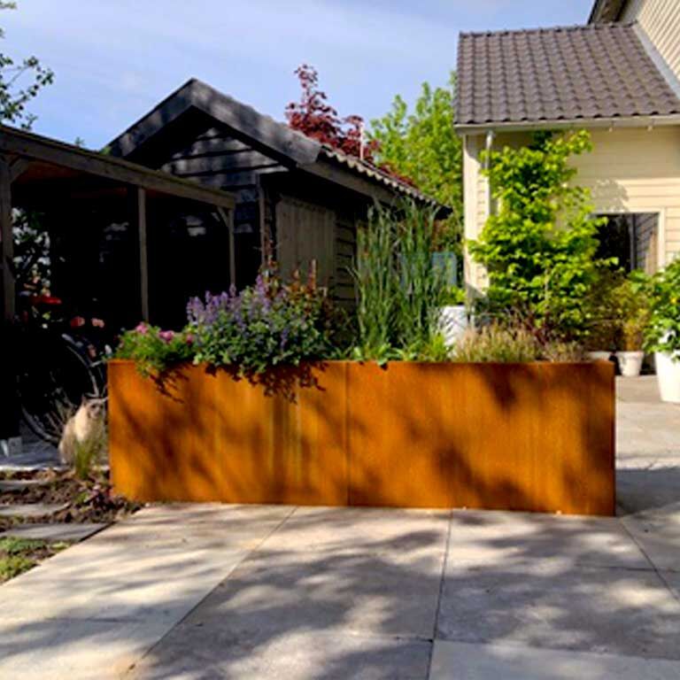 Jardinieră din oțel corten Texas xxl 200 x 50 cm
