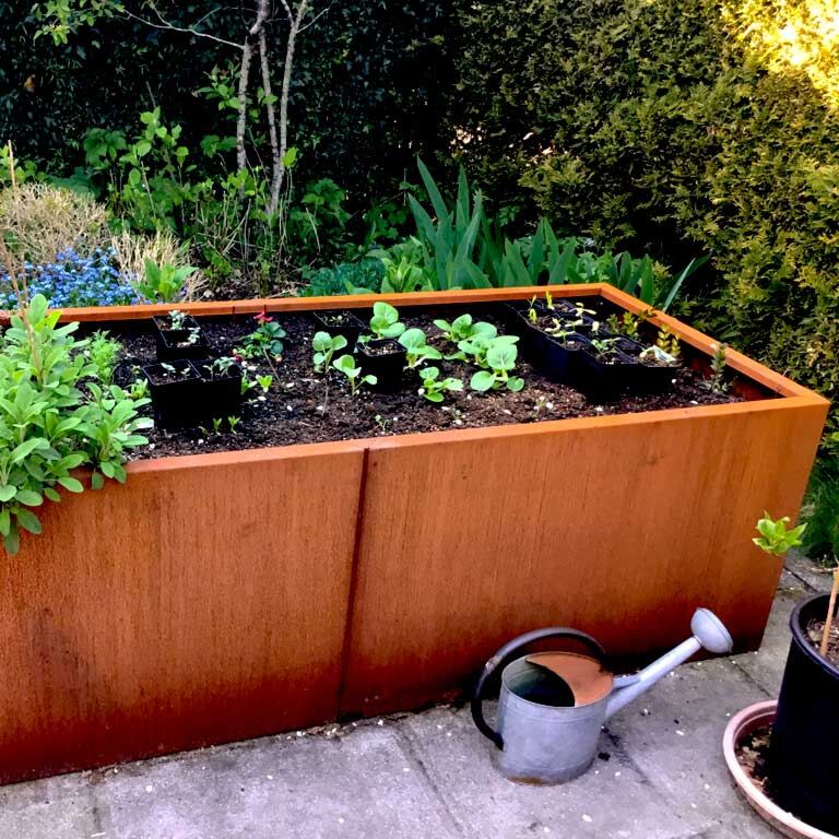 Jardinieră din oțel corten Texas xxl 200 x 80 cm