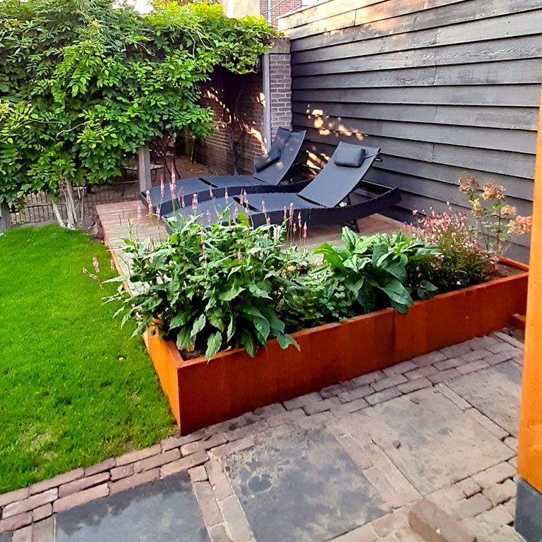 Jardinieră din oțel corten Texas xxl 240 x 80 cm