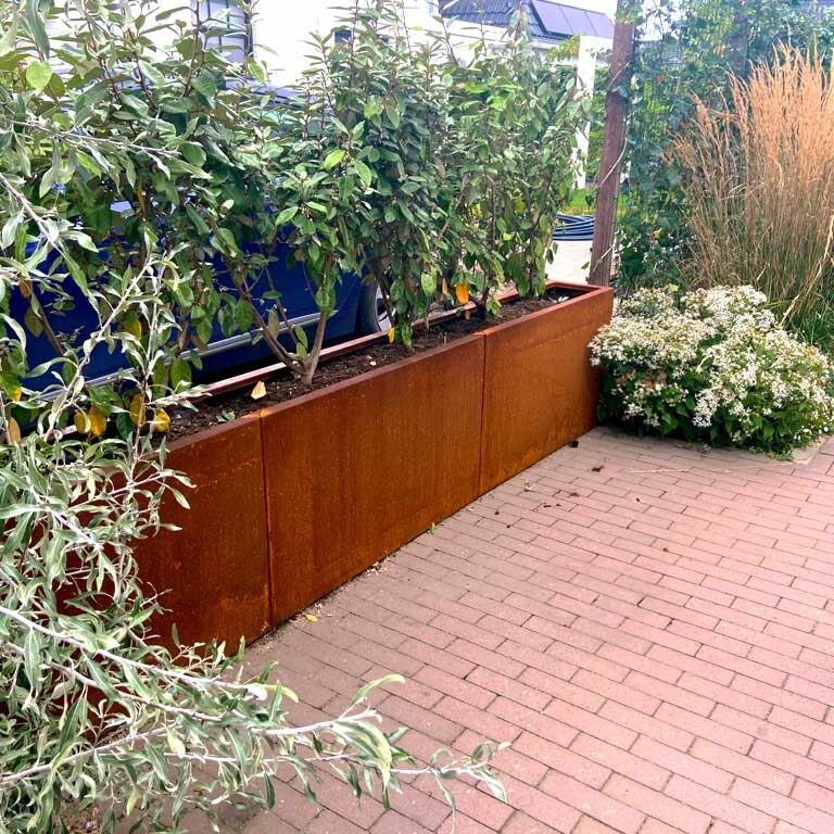 Jardinieră din oțel corten Texas xxl 320 x 30 cm