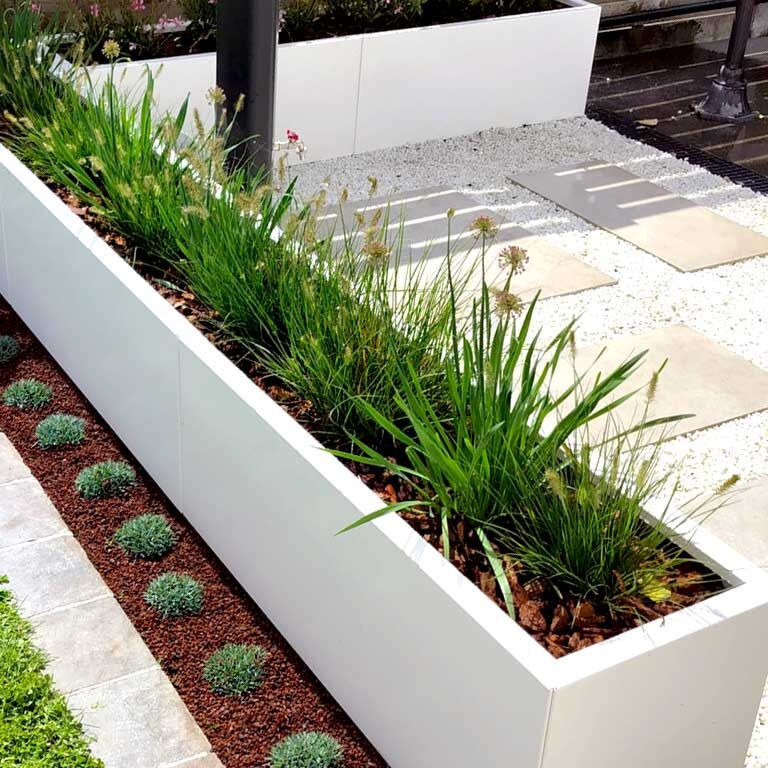Jardinieră din oțel acoperit cu pulbere Texas xxl 480 x 40 cm