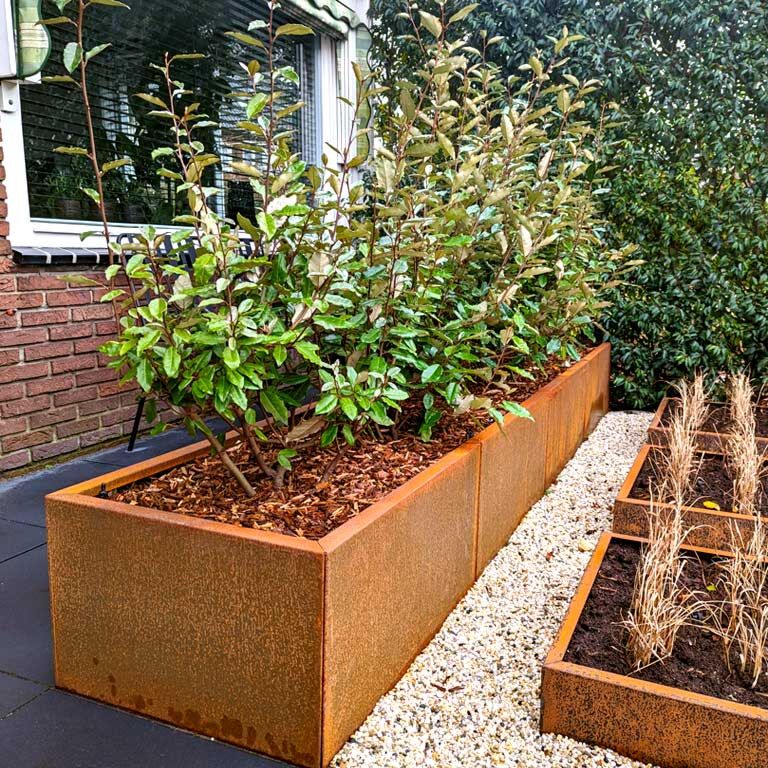 Jardinieră din oțel corten Texas xxl 320 x 50 cm
