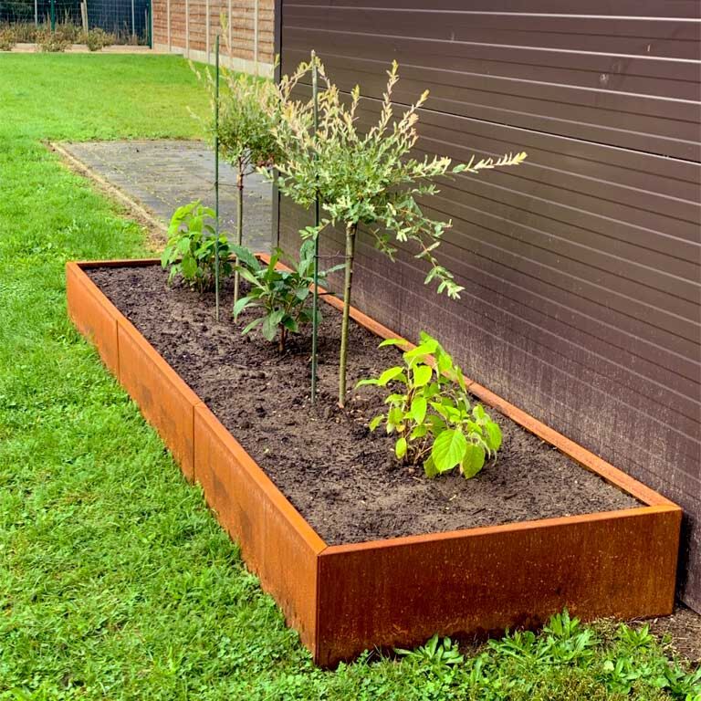 Jardinieră din oțel corten Texas xxl 360 x 120 cm