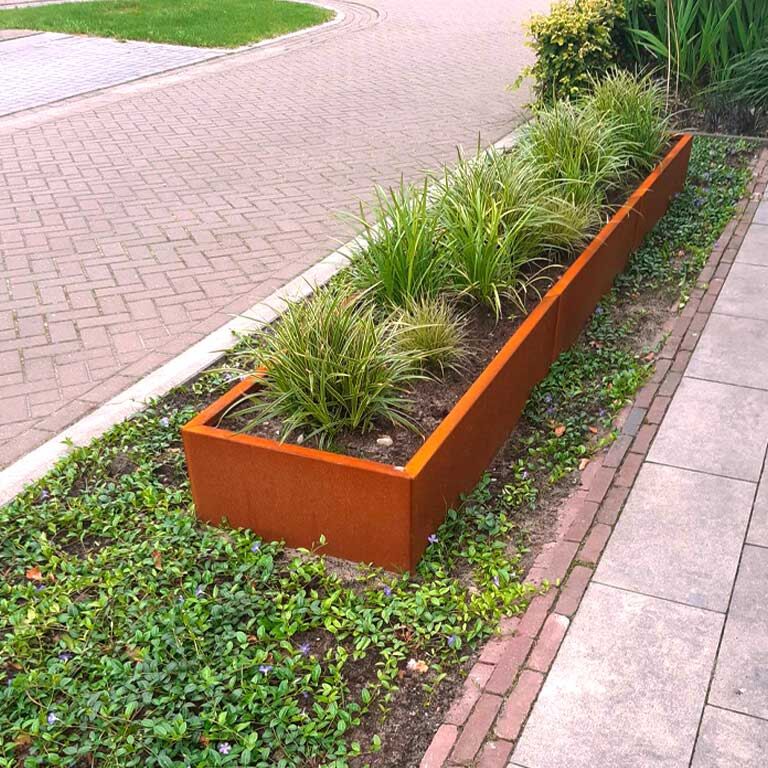 Jardinieră din oțel corten Texas xxl 360 x 60 cm