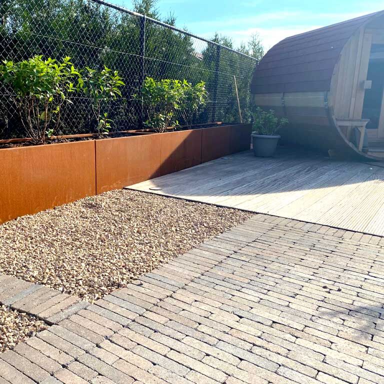 Jardinieră din oțel corten Texas xxl 360 x 40 cm