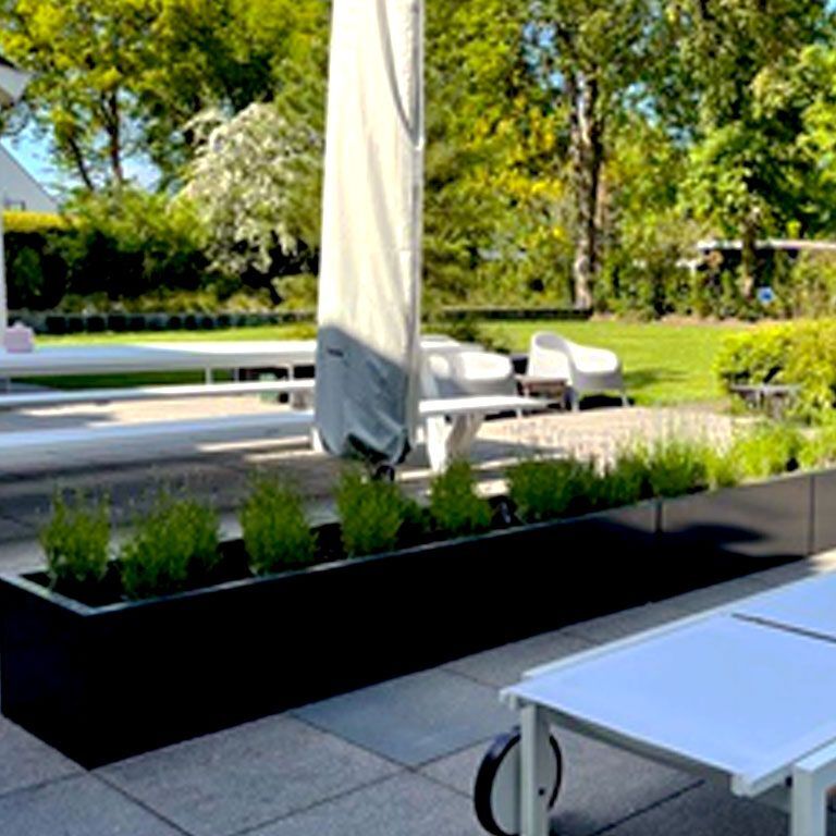 Jardinieră din oțel acoperit cu pulbere Texas xxl 400 x 50 cm