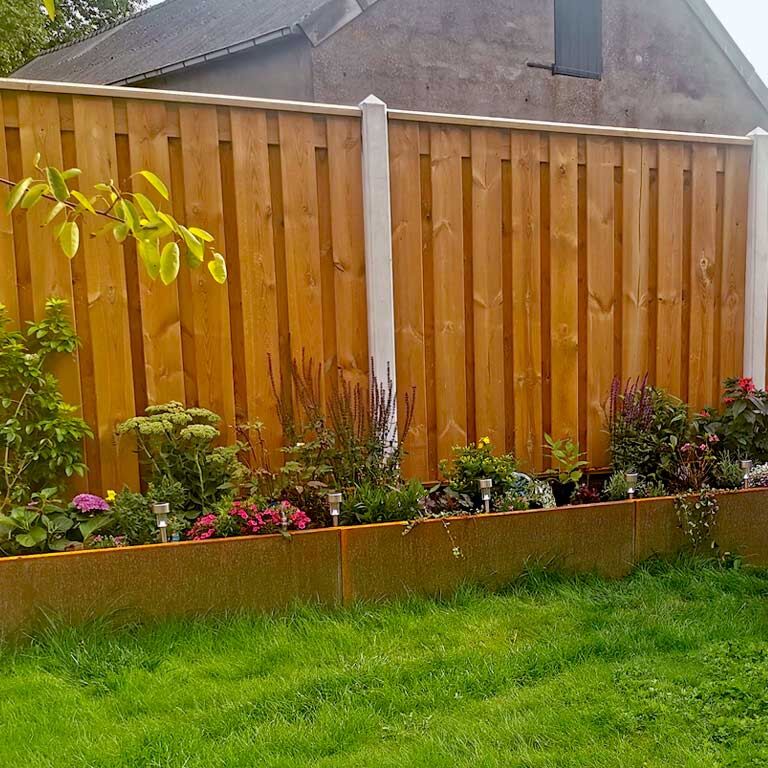 Jardinieră din oțel corten Texas xxl 480 x 80 cm