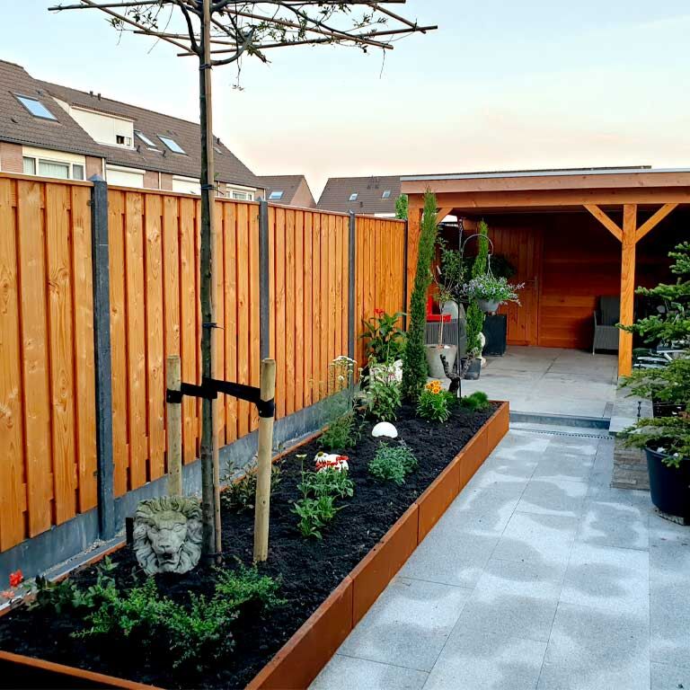 Jardinieră din oțel corten Texas xxl 500 x 120 cm