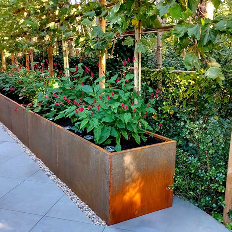 Jardinieră din oțel corten Texas xxl 500 x 40 cm