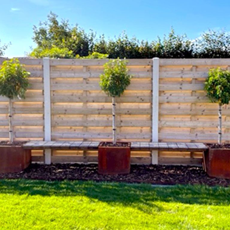 Bancă cu jardiniere din oțel corten Vegas Miami