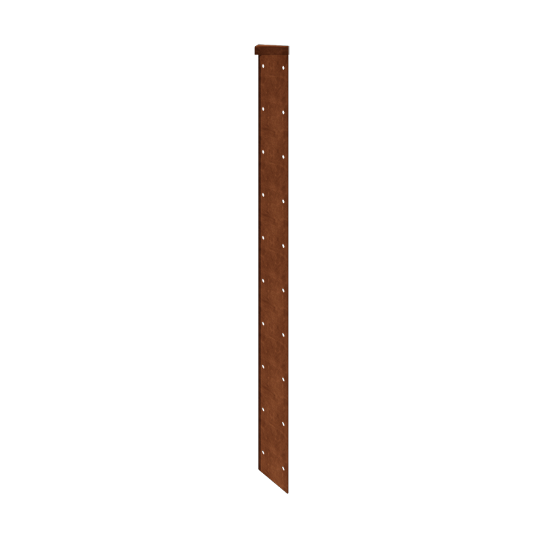 Jardinieră din oțel corten - Piesă de colț 180° - 70 cm