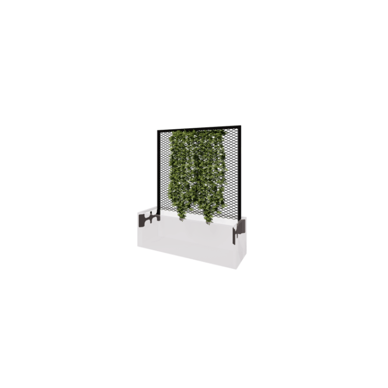 Spalier pentru plante cățărătoare din oțel - 110 x 3 x 117,5 cm - RAL9005 mat (negru) - Pentru jardinieră 40 cm