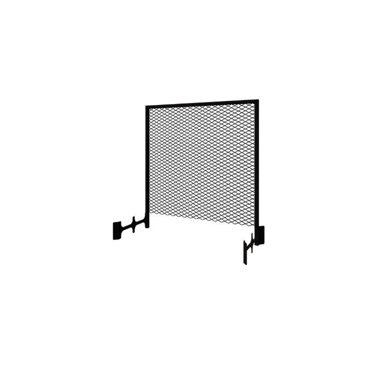 Spalier pentru plante cățărătoare din oțel - 110 x 3 x 117,5 cm - RAL9005 mat (negru) - Pentru jardinieră 50 cm