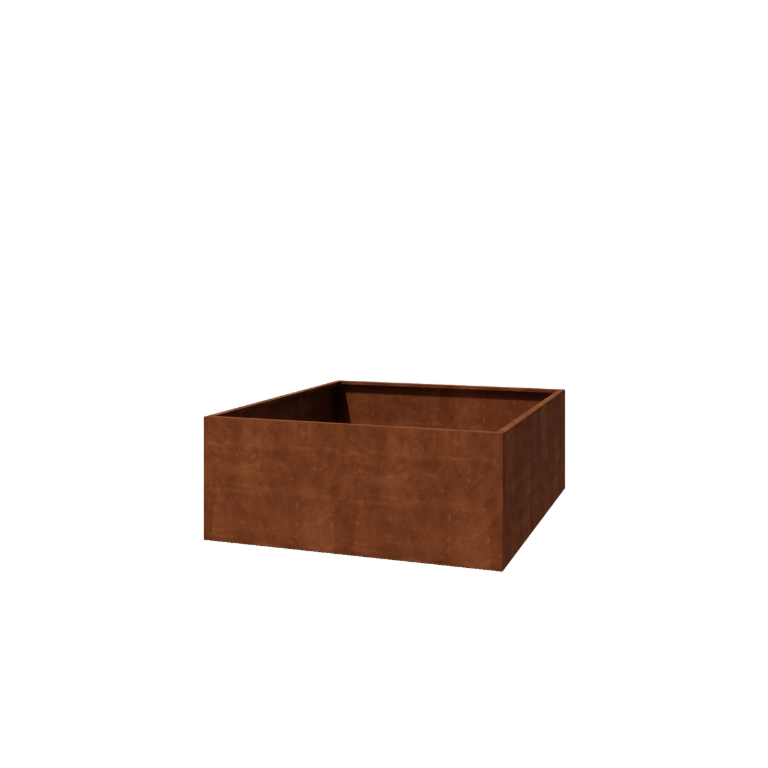Jardiniere sudată din oțel corten Montana 200 x 200 x 80 cm