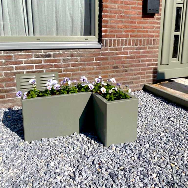 Jardinieră din oțel acoperit cu pulbere Kansas 30