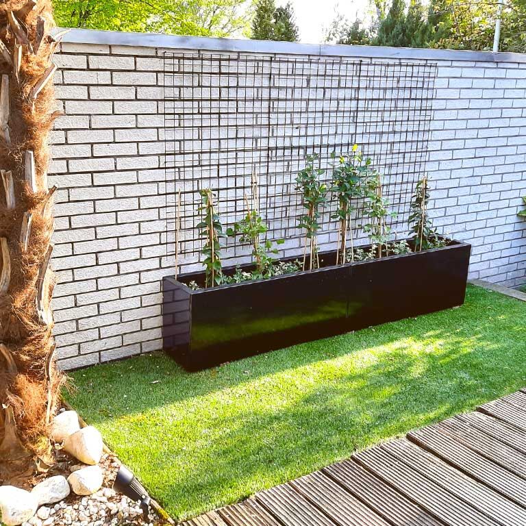 Jardinieră din oțel acoperit cu pulbere Texas xxl 200 x 30 cm