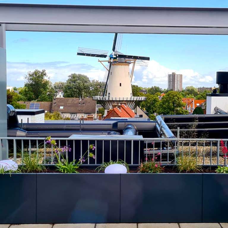 Jardinieră din oțel acoperit cu pulbere Texas xxl 400 x 80 cm