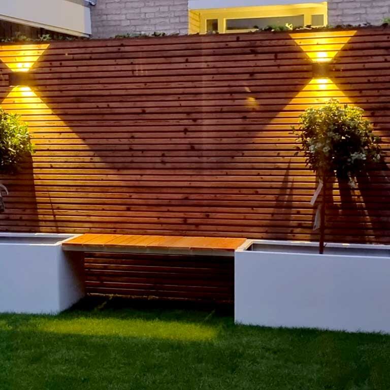 Bancă cu jardiniere din oțel acoperit cu pulbere Vegas Texas